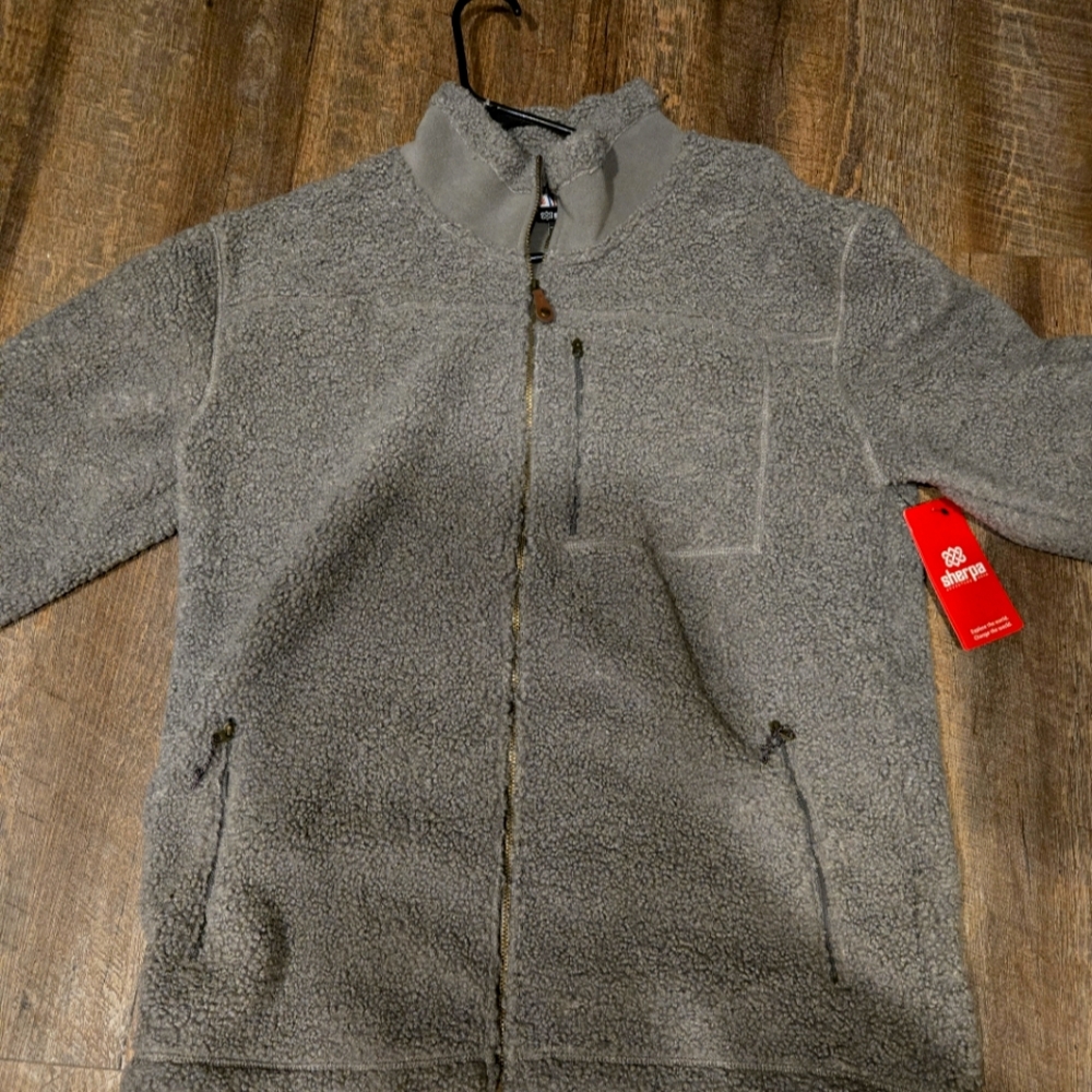 Gray Sherpa Fleece Jacket - NWT